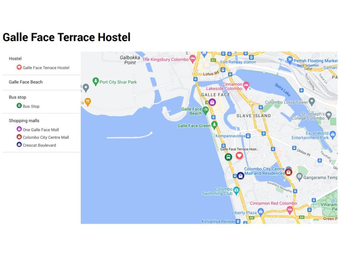 Galle Face Terrace Hostel By Tourlux Colombo Exterior foto
